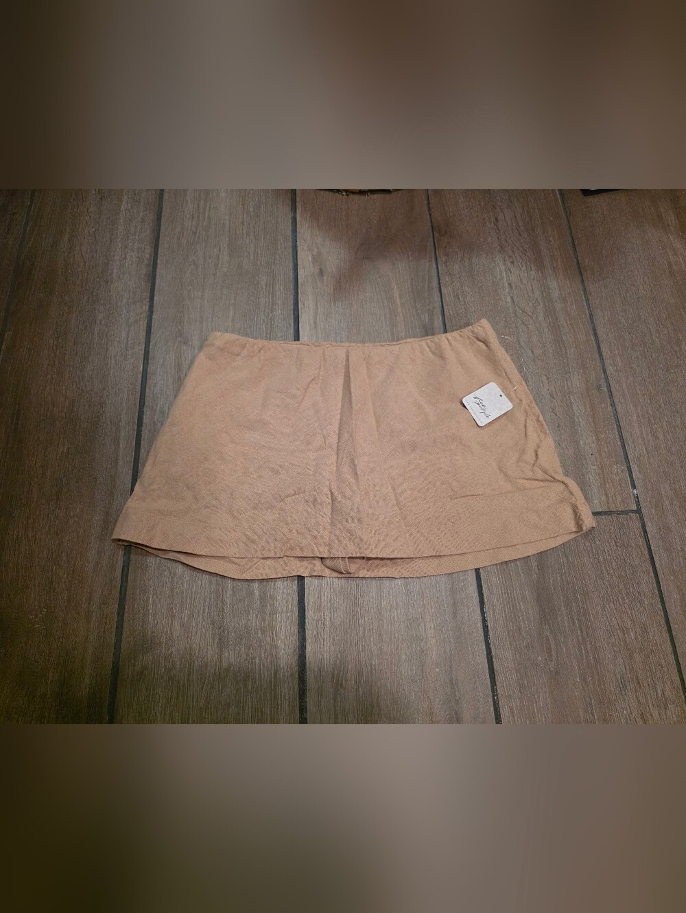 Free People Tan Mini Skirt - Casual Layered Hem